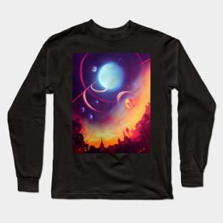 city town halloween Long Sleeve T-Shirt